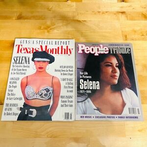 Vintage Selena Cover Magazines- Texas Monthly May 1995 People Weekly Spring 1995